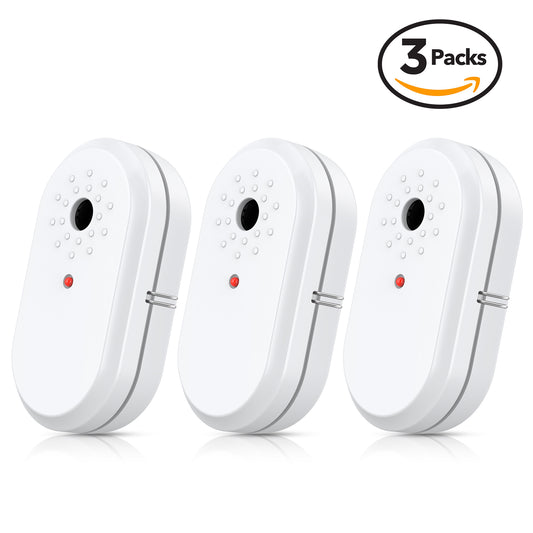 Water Sensor Alarm Leak Detector - 3 Packs Water Leak Sensor with 95dB Audio Alarm Water Leak Detector with Leak and Drip Alert Water Alarm Sensor for Kitchen Bathroom Basement Laundry Room Garage